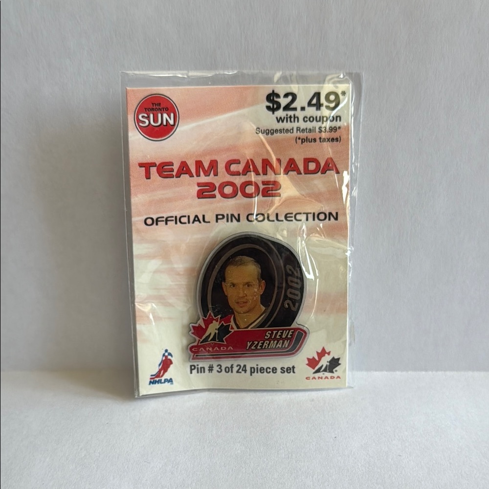 Steve Yzerman 2002 Team Canada Collectors Pin / Pin #3